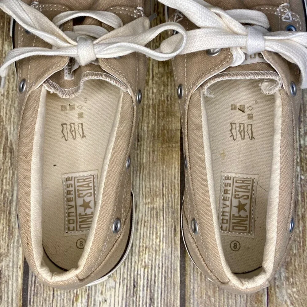 Converse One Star Tan Canvas Men's‎ Boat Shoe Size 8
